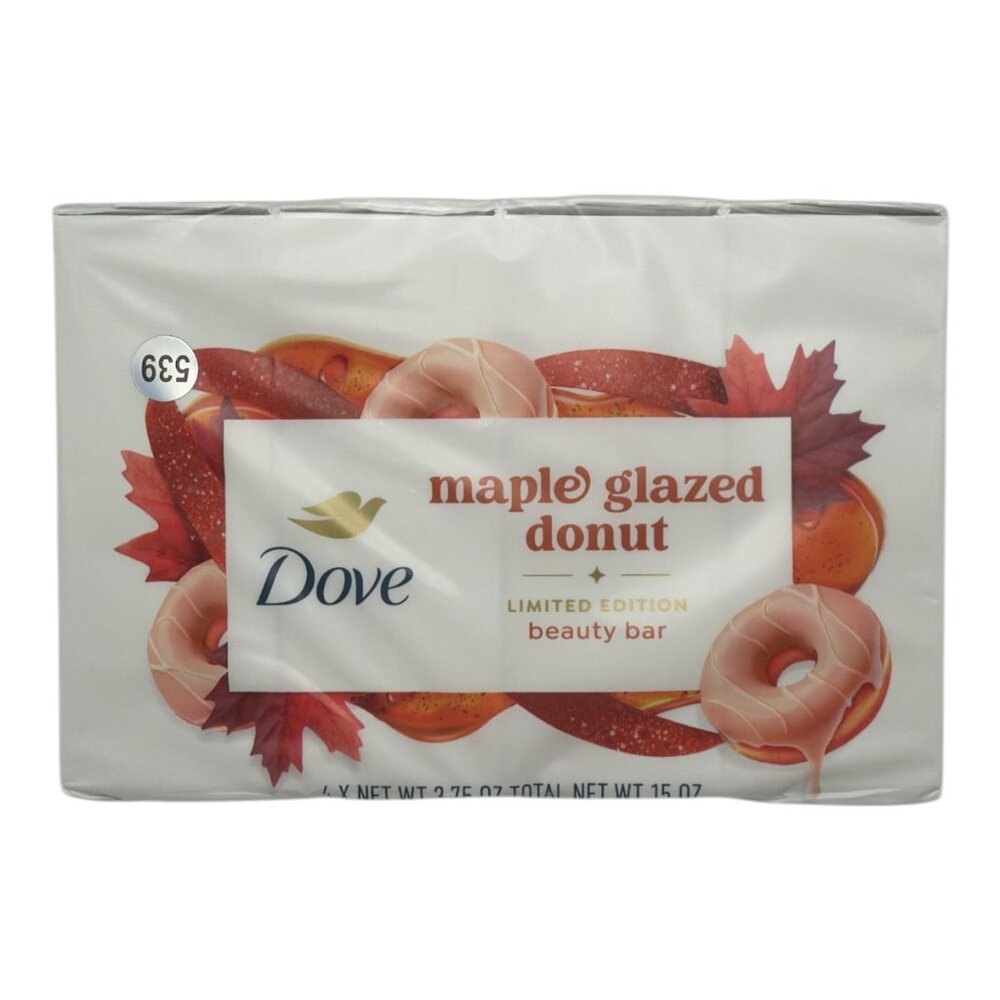 Dove Limited Edition Beauty Bar Soap‎ Maple Glazed Donut Sealed Pack Of 4 Bars